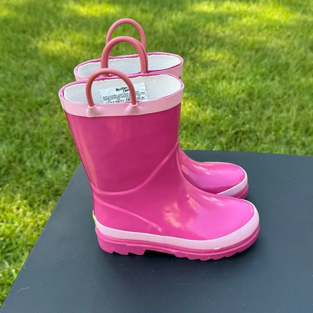 Western Chief Pink Kids Rain Boots 11/12